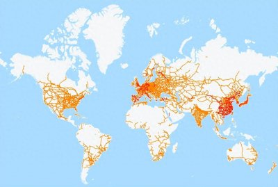 ​中国及全球铁路地图，最新！