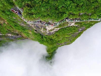 ​张家界一游客拍照时坠崖？当地通报称系翻越护栏跳崖自杀身亡